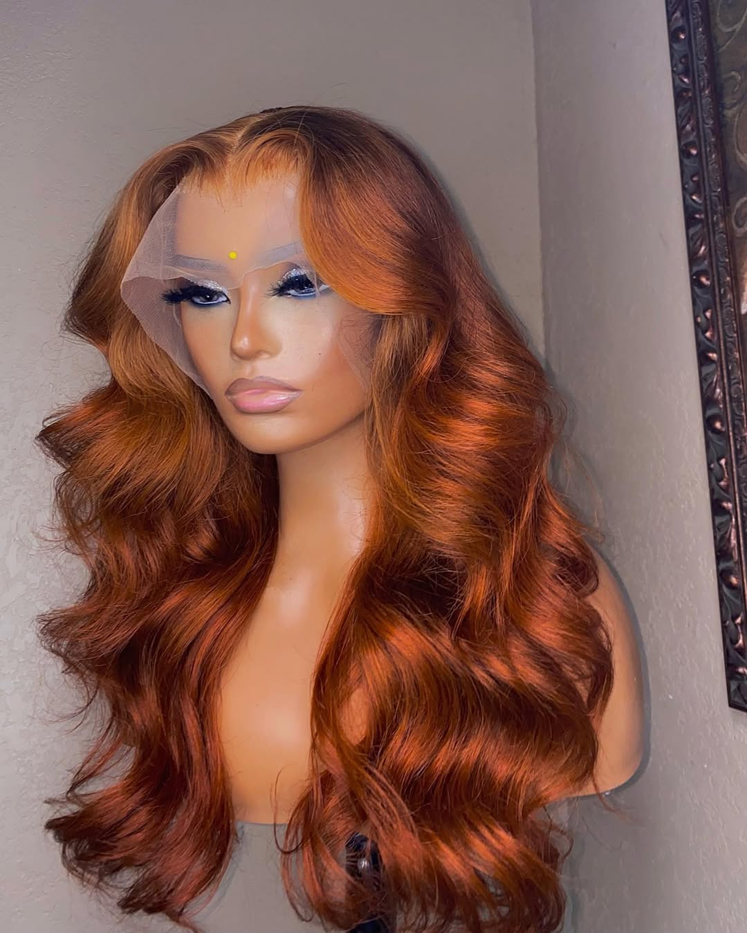 Perruque Body Waves coloration Orange