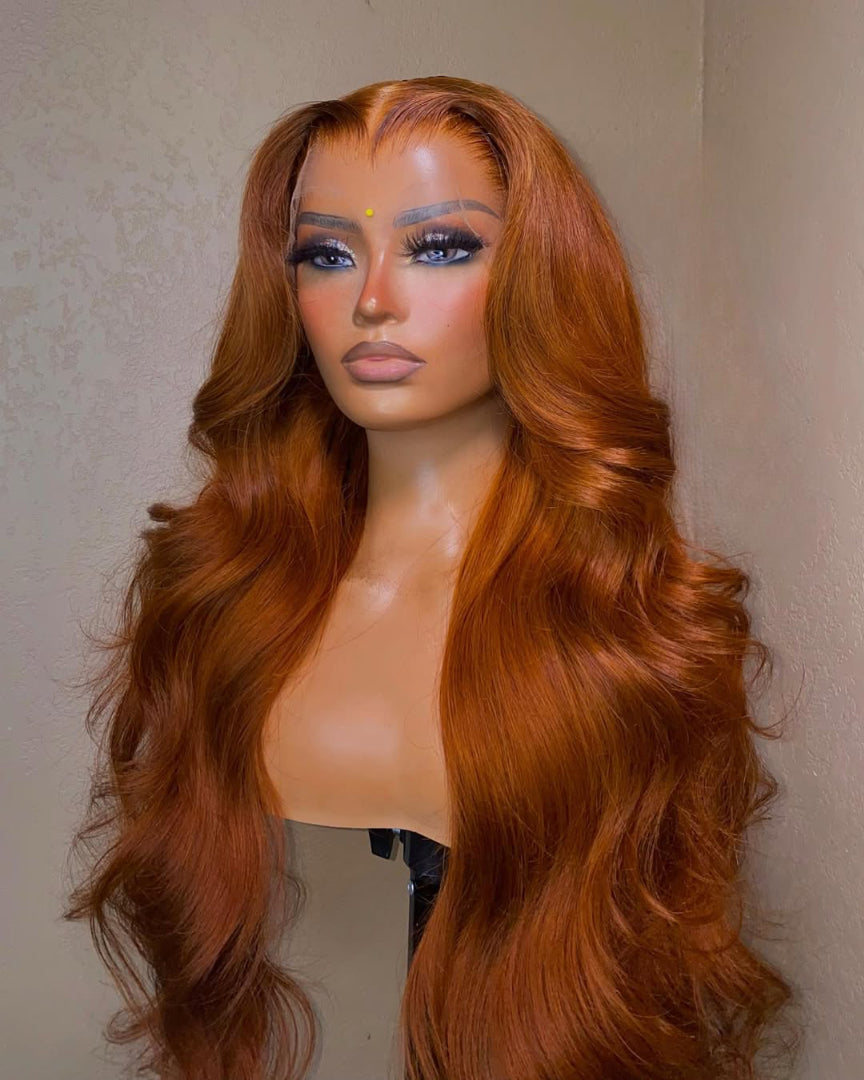 Perruque Body Waves coloration Orange