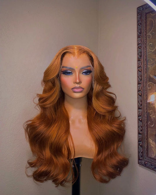 Perruque Body Waves coloration Orange