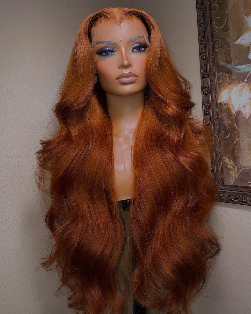 Perruque Body Waves coloration Orange