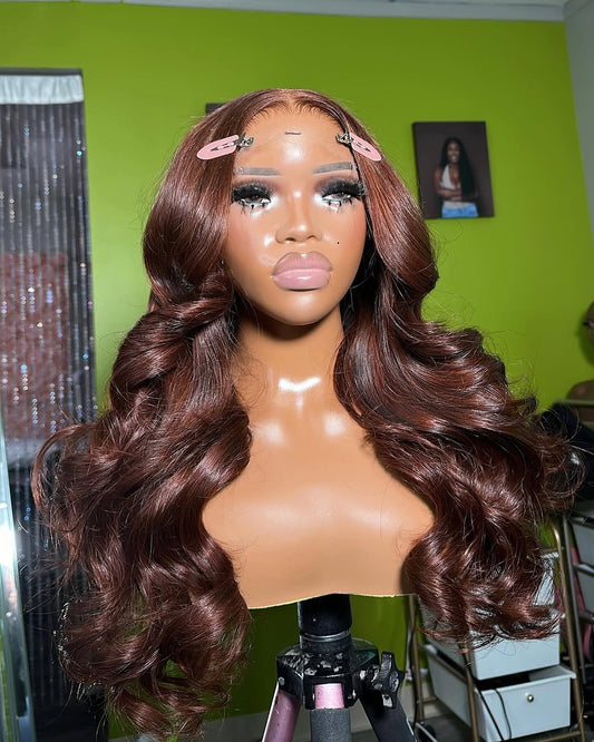 Perruque Body Waves lace closure Marron