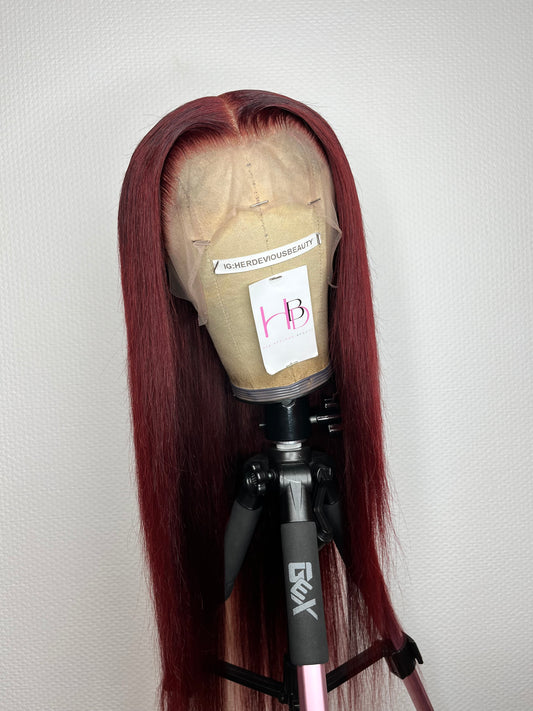 Perruque Lisse coloration Burgundy