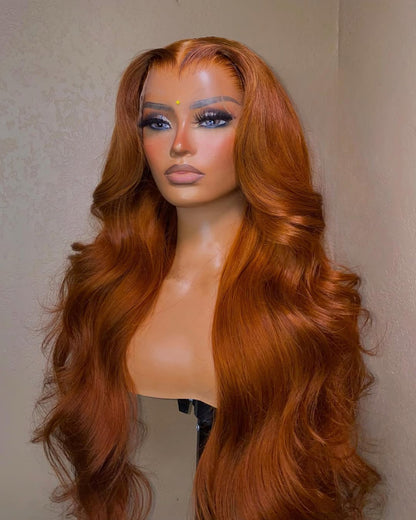 Perruque Body Waves coloration Orange
