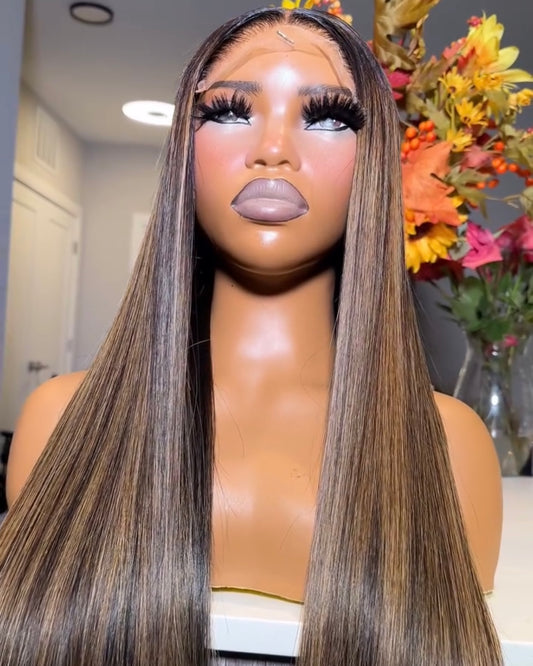 Perruque Lisse lace closure Highlights