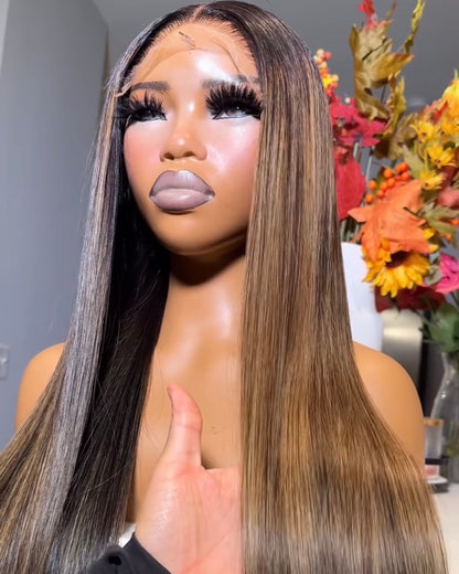 Perruque Lisse lace closure Highlights